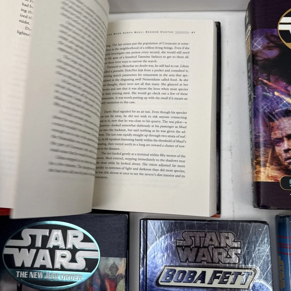 Books‎ Star Wars 5 Lot DARTH M,SHADOW H, 2 New Jedi Order ,New Rebel,Boba,Hcover